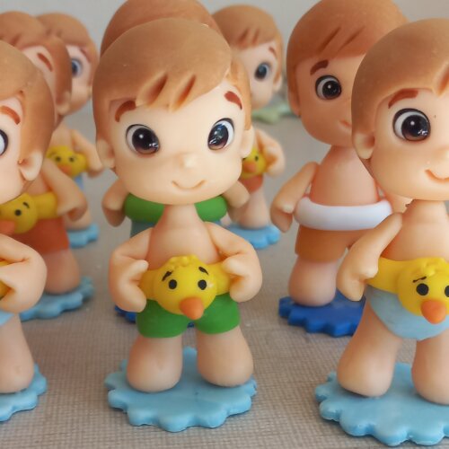Apliques Pool Party, festa na piscina. 3D. Kit com 5