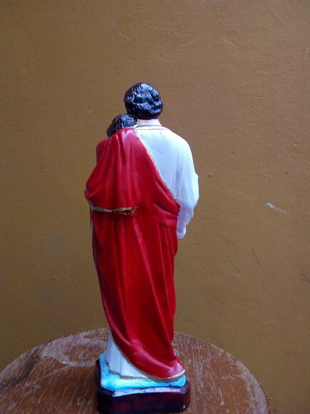 Coração Virginal de São José com lírios 30 cm