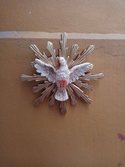 Espírito Santo 30 cm x 30 cm envelhecido