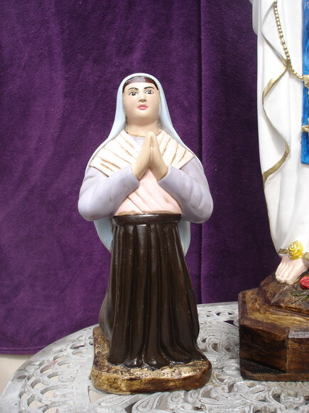 Nossa Senhora de Lourdes 80 cm com Santa Bernadete 40 cm