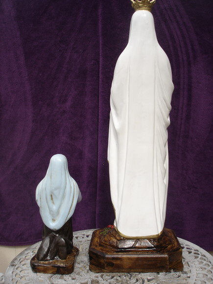 Nossa Senhora de Lourdes 80 cm com Santa Bernadete 40 cm