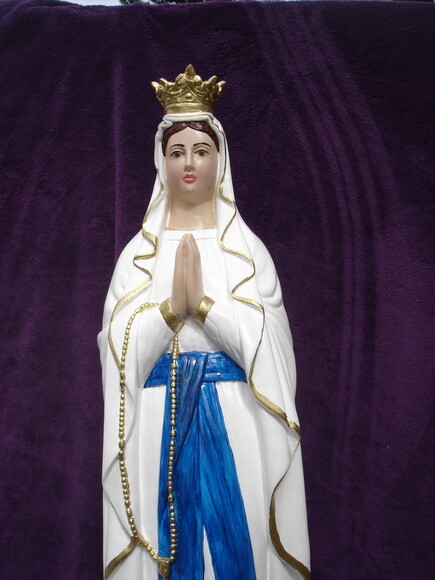 Nossa Senhora de Lourdes 80 cm com Santa Bernadete 40 cm