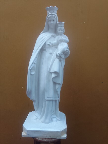 Nossa Senhora do Carmo 80 Cm, Cru, sem Pintura,