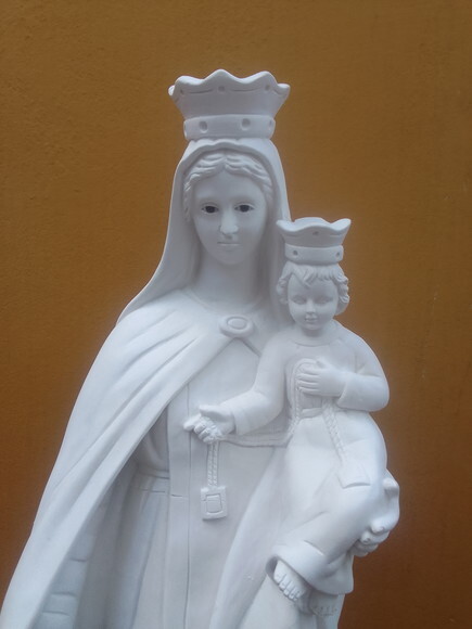 Nossa Senhora do Carmo 80 Cm, Cru, sem Pintura,