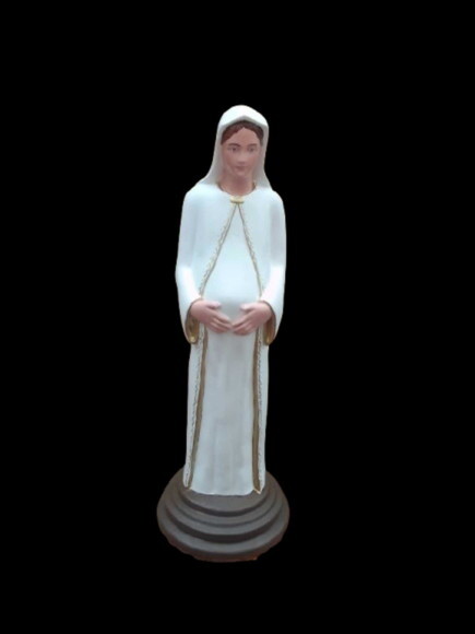 Nossa Senhora Grávida com Olhos Abertos - 60 cm