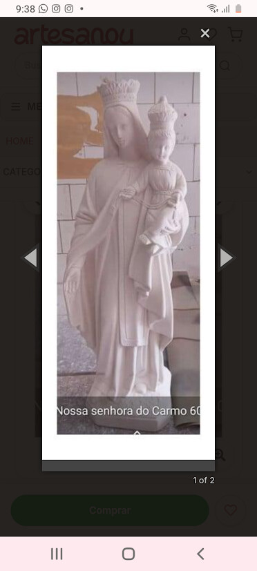 Nossa Senhora doCarmo 60 cm Crua