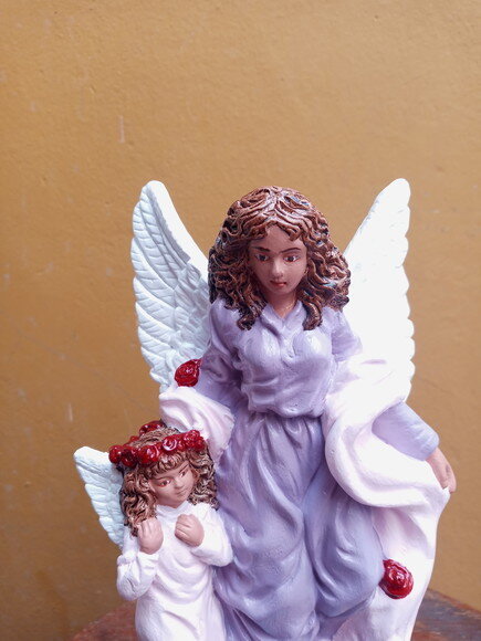 Anjo da Guarda e Menina 25 cm