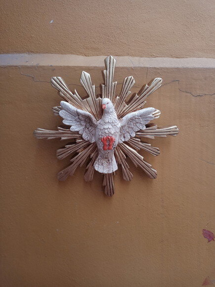 Espírito Santo 30 cm x 30 cm envelhecido