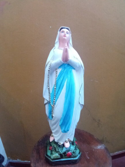 Nossa Senhora de Lourdes 40 cm com Santa Bernadete 17 cm