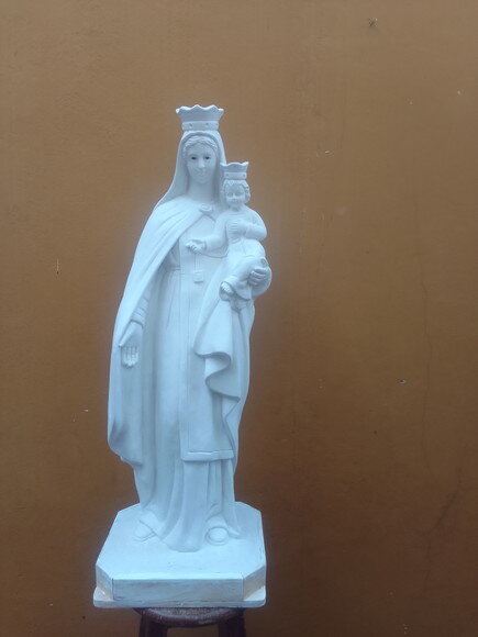 Nossa Senhora do Carmo 80 Cm, Cru, sem Pintura,