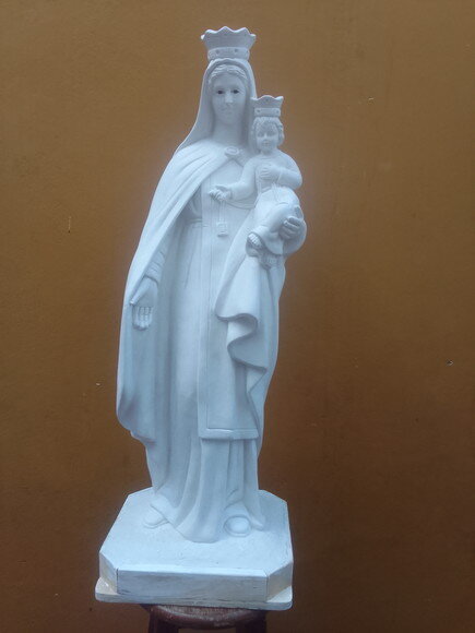 Nossa Senhora do Carmo 80 Cm, Cru, sem Pintura,