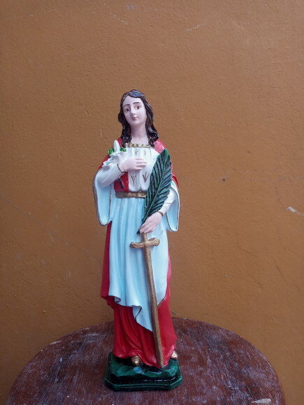Santa Dinfna 30 cm (gesso)