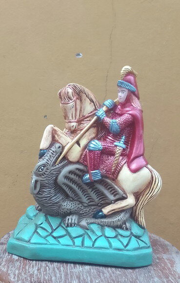 São Jorge 30cm Gesso