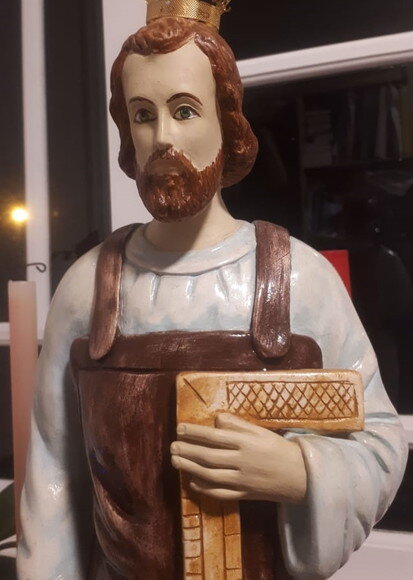 São José Operário 60 cm (tinta a Oleo)