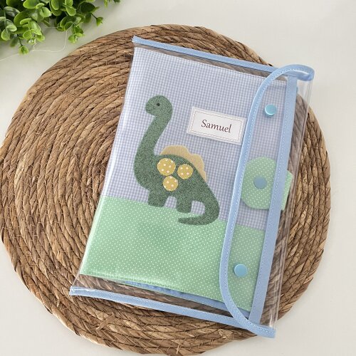 Porta caderneta de vacinação Dinossauro Personalizado
