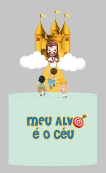 Arquivo de Corte - Topo de Bolo Meu Alvo É o Céu