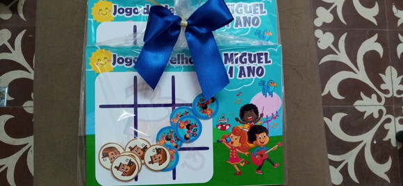 Jogo da Velha - Lembrancinha de Aniversário 3 Palavrinhas