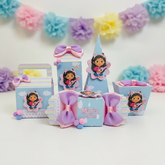 Kit Festa - 15 Caixas Personalizadas - Pegue e Monte