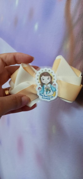 Laço Infantil Religioso Personalizado Nossa Senhora