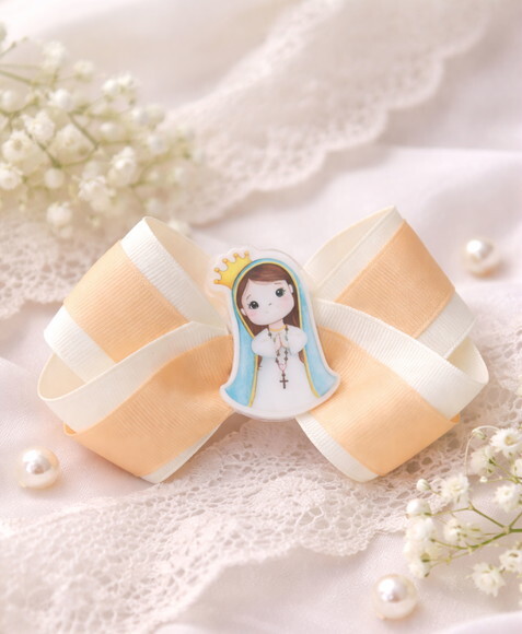 Laço Infantil Religioso Personalizado Nossa Senhora