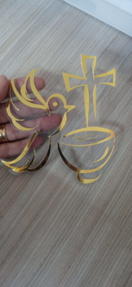 Topo de Bolo Personalizado Meu Batismo