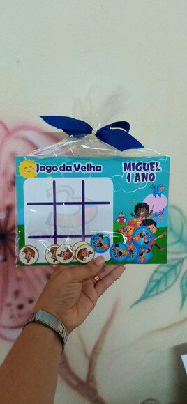 Jogo da Velha - Lembrancinha de Aniversário 3 Palavrinhas