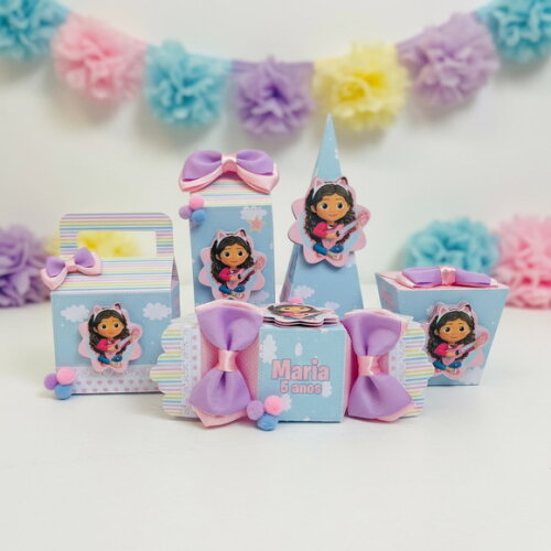 Kit Festa - 15 Caixas Personalizadas - Pegue e Monte