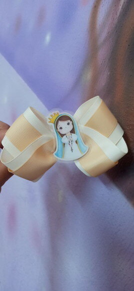 Laço Infantil Religioso Personalizado Nossa Senhora