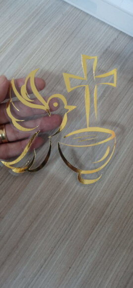 Topo de Bolo Personalizado Meu Batismo