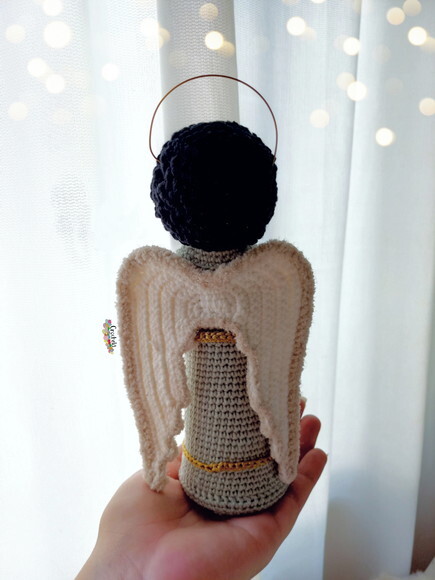 Anjo da Guarda de Crochê para Batizado Lembrancinha