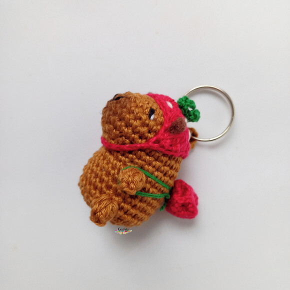 Chaveiro Capivara Amigurumi