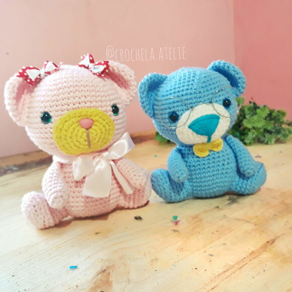 Casal de Ursinhos em Crochê Amigurumi