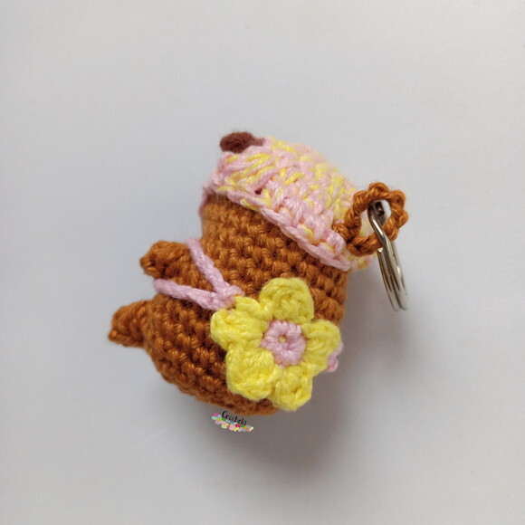 Chaveiro Capivara Amigurumi