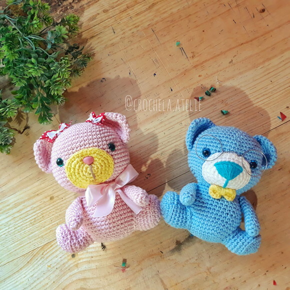 Casal de Ursinhos em Crochê Amigurumi