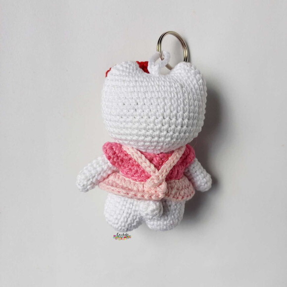 Chaveiro Hello Kitty de Croche Amigurumi Personalizado