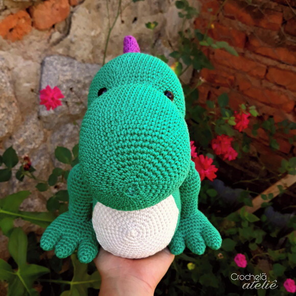 Dinossauro de Croche Amigurumi