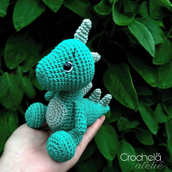 Dinossauro de Crochet Amigurumi