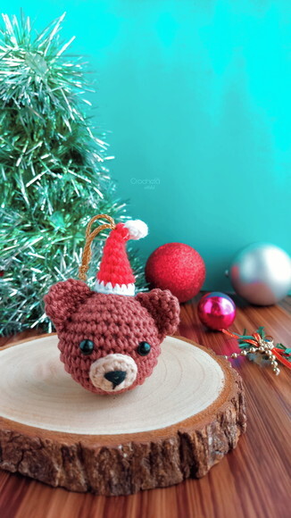 Enfeite para Decoração Árvore de Natal Bolinha Ursinho