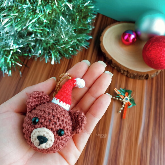Enfeite para Decoração Árvore de Natal Bolinha Ursinho