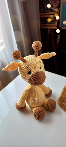 Girafa de Crochê Amigurumi para Decoração Coleção Safári