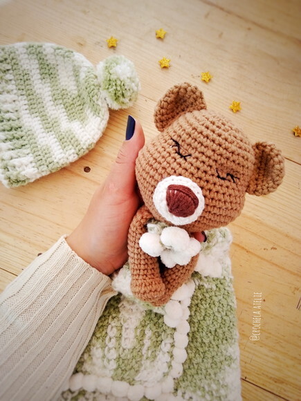Kit Conjunto de Touca e Naninha em Crochê