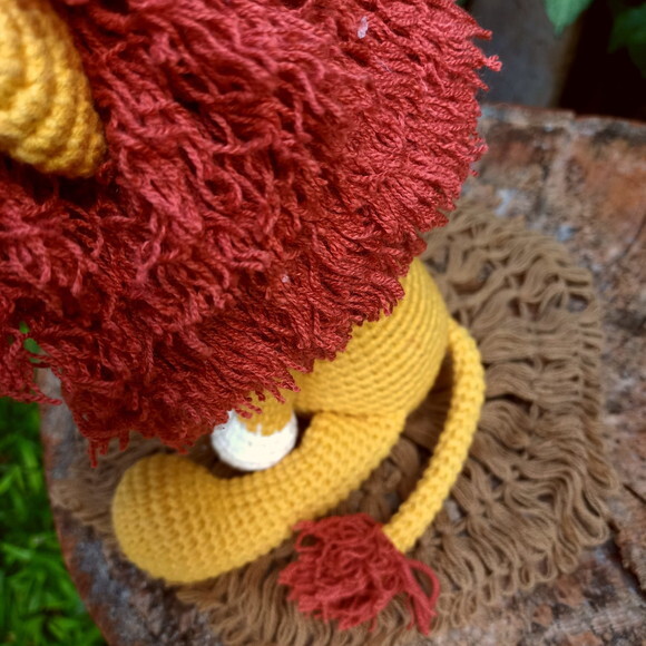 Leão de Crochê Amigurumi Coleção Safári