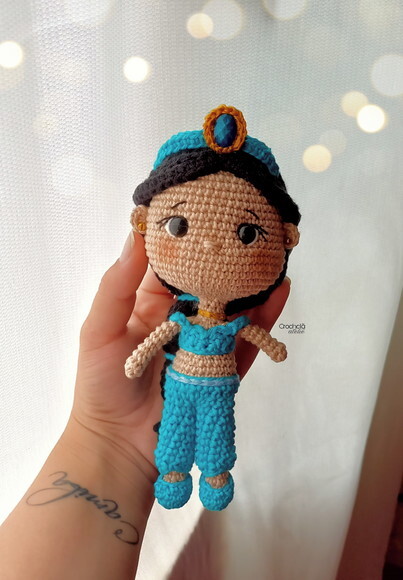 Mini Boneca Personalizada Princesa Jasmi Lembrancinha Menina