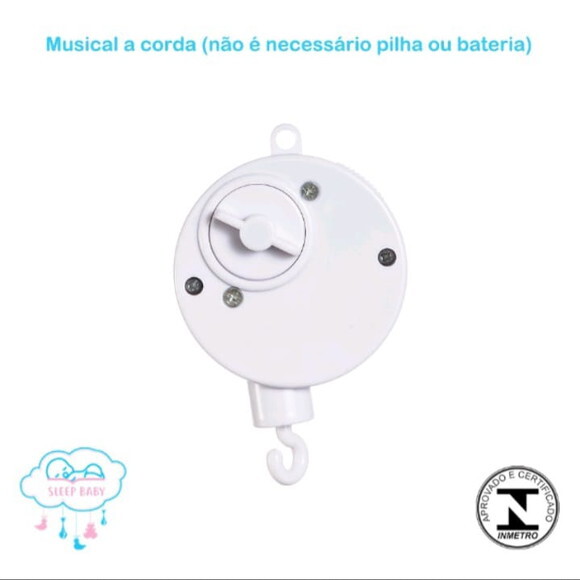Móbile Musical para Berço com Suporte Tema Jardim