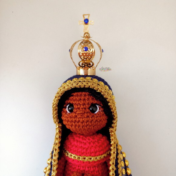 Santinha Nossa Senhora Aparecida de Crochê