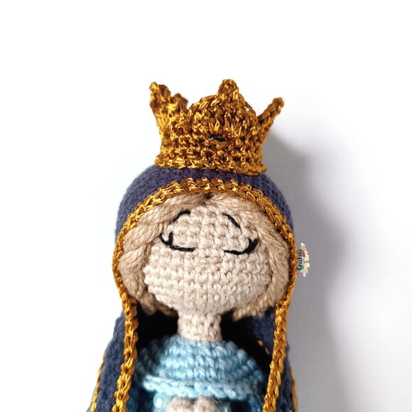 Santinha Nossa Senhora Aparecida de Crochê Amigurumi