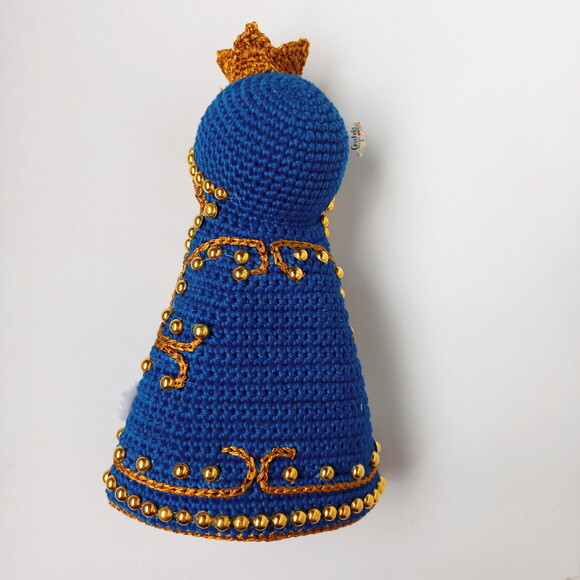 Santinha Nossa Senhora Personalizada de Crochê Amigurumi