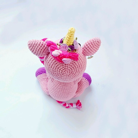 Unicórnio para Decoração de Crochê Amigurumi