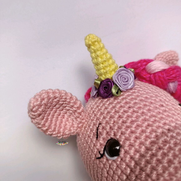 Unicórnio para Decoração de Crochê Amigurumi