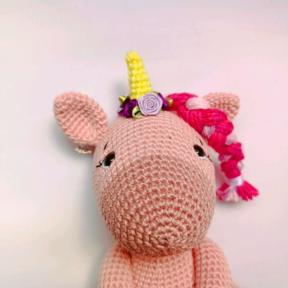 Unicórnio para Decoração de Crochê Amigurumi